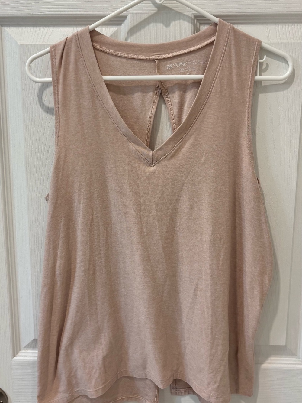 5/$25 Beyond Yoga V-Neck Sleeveless Tank Top - Blush